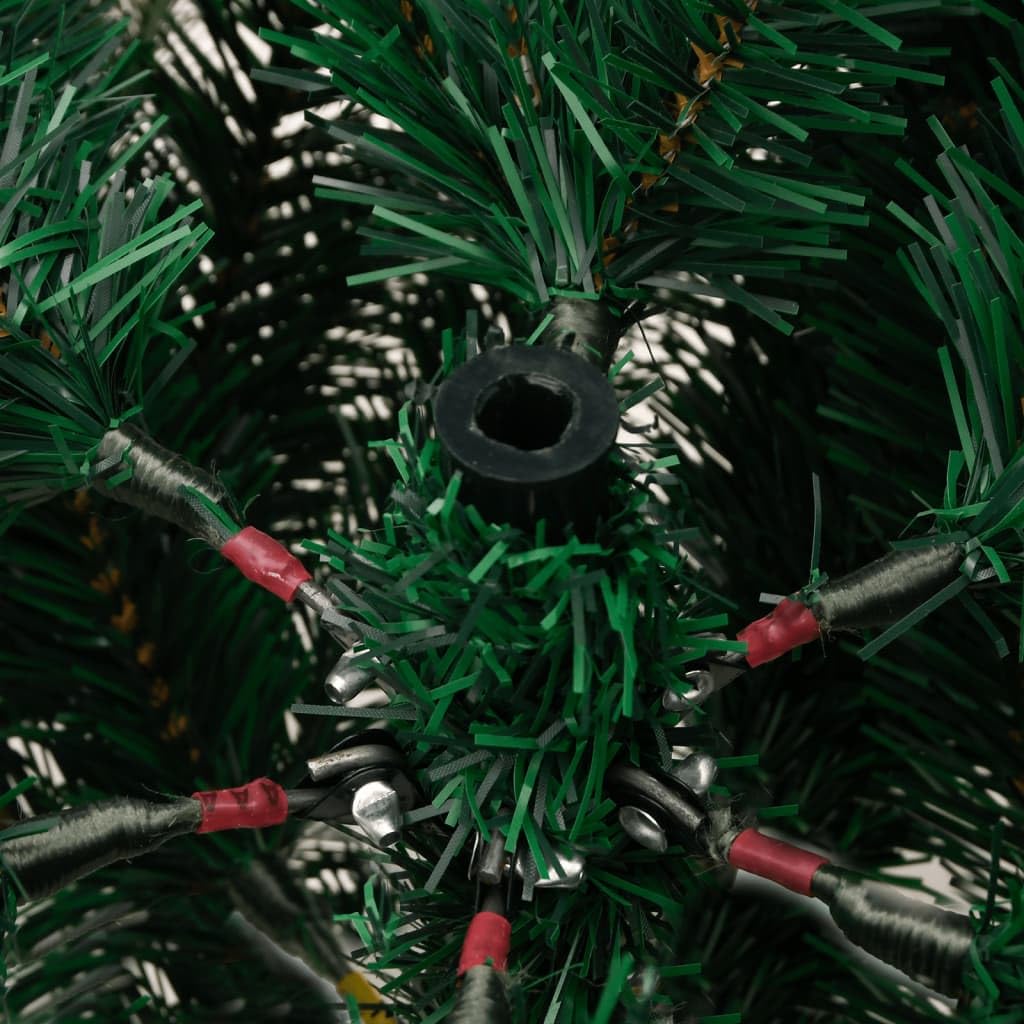 Albero di Natale Artificiale in PVC e PE Pieghevole con Pigne e Bacche, Design Salvaspazio, Christmas Tree, Decorazioni Natalizie, Adatto per Casa e Balcone, Verde, 150 cm