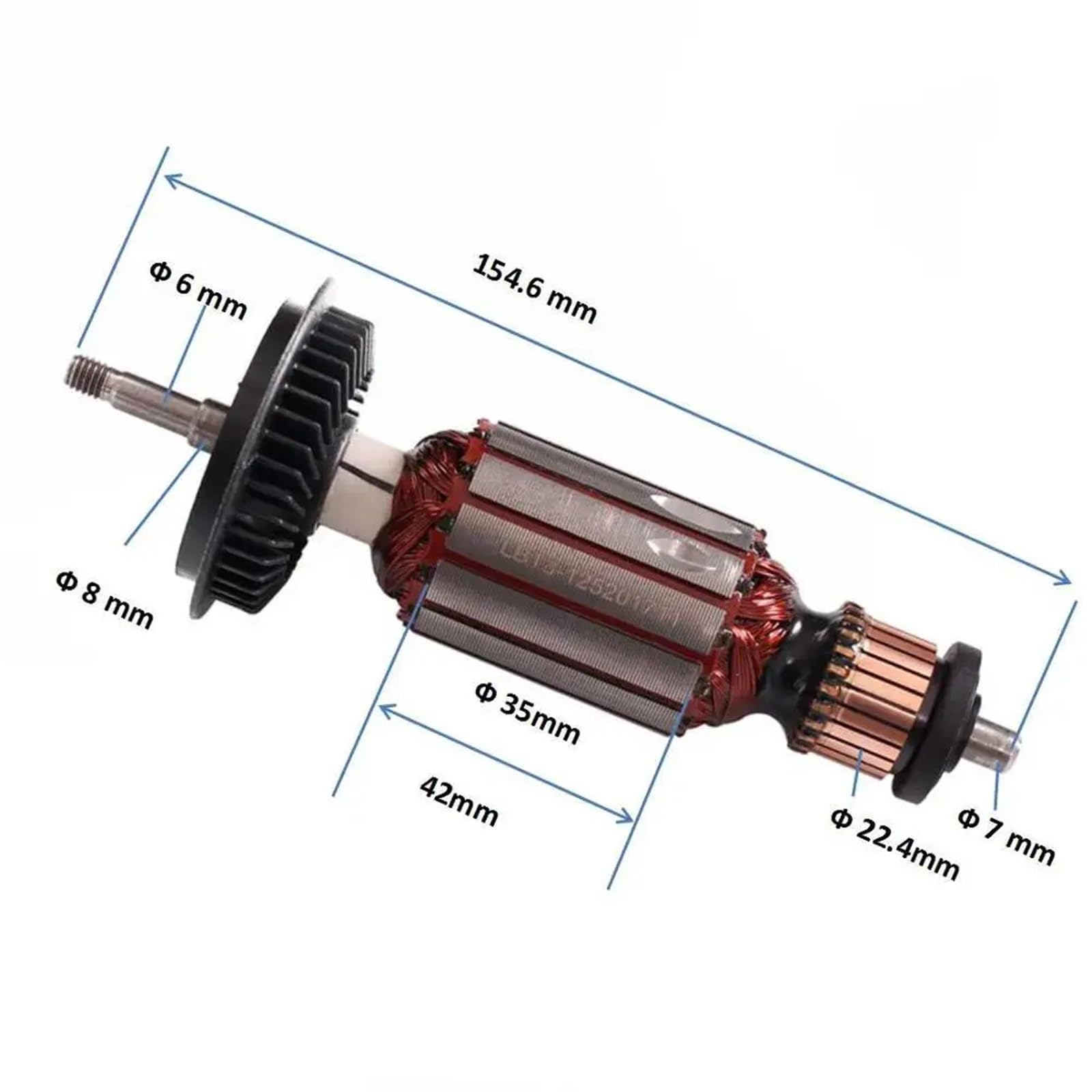 Reemplazo de Rotor de armadura AC 220V/240V GWS8 GWS 8-125 GWS8-125C GWS 850 repuestos for amoladora angular