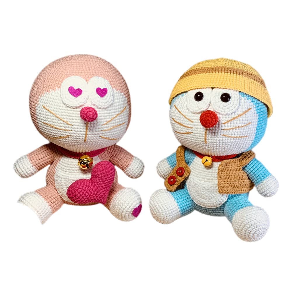 Dora,cartoon doll,Handmade doll,Crochet doll,Knitting doll,Stuffed doll,Gift for babies,kids or adults,home decor,Ornaments (Both two)