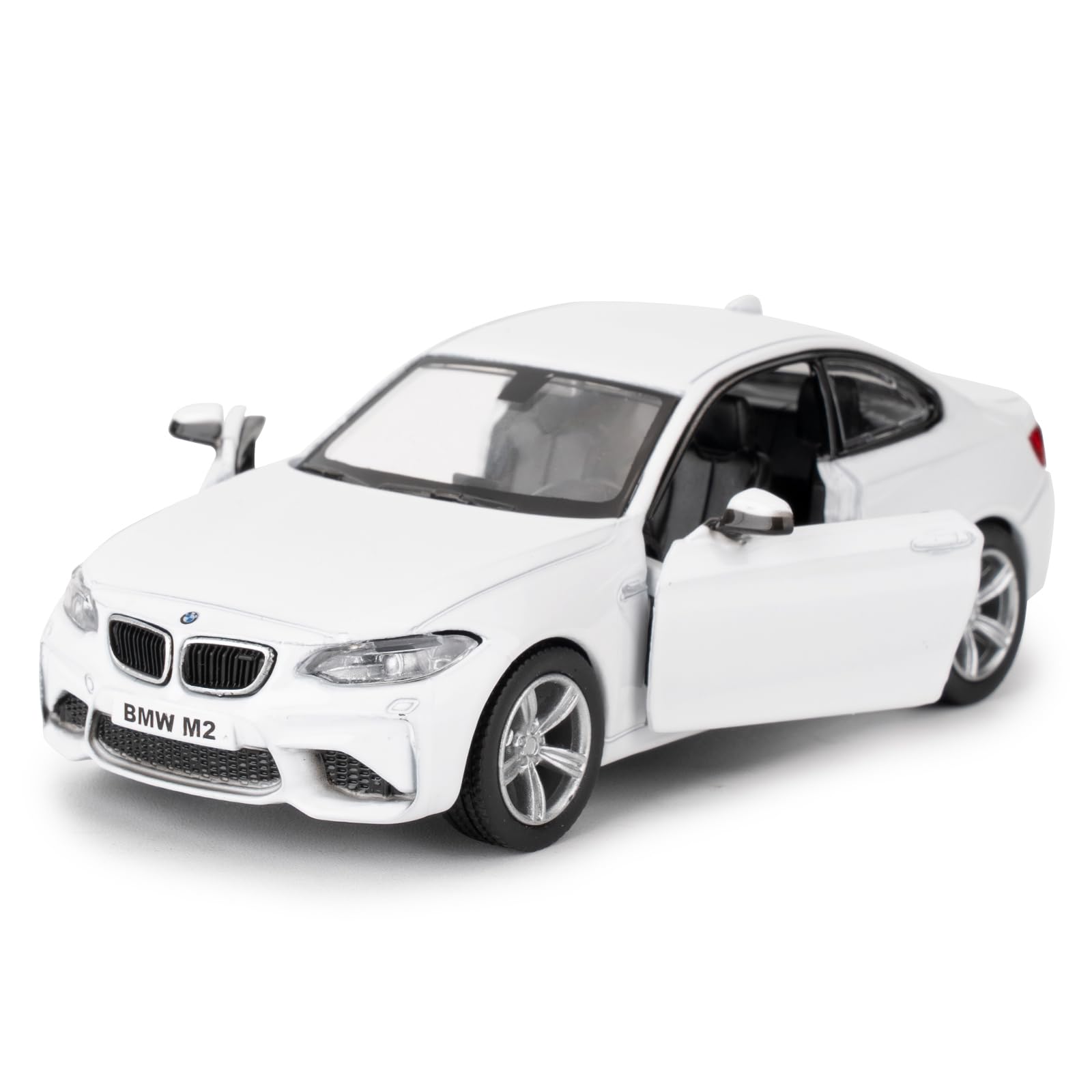 1:36 BMW M2 Toy Car, Diecast Pull Back Model Car, Collection Kids Toy for Aged 3 and up, Gift White