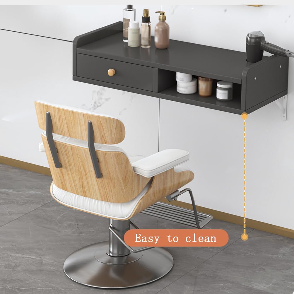 Salon Wandschrank, Multifunktionale Hängeschrank mit Schubladen Werkzeugschrank Friseur Zubehör Aufbewahrungsschrank Tragkraft,Schwarz,30x50cm | 1