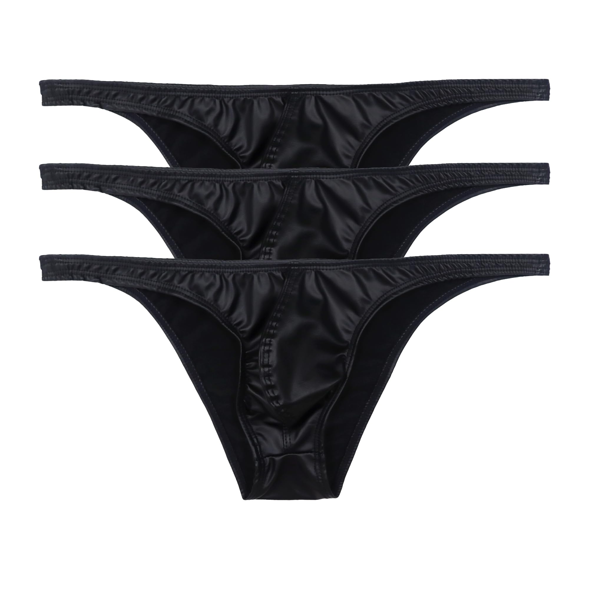 Hombre bóxer slips negros evitan rozaduras lencería bikini strings cómodos pack de 3 7