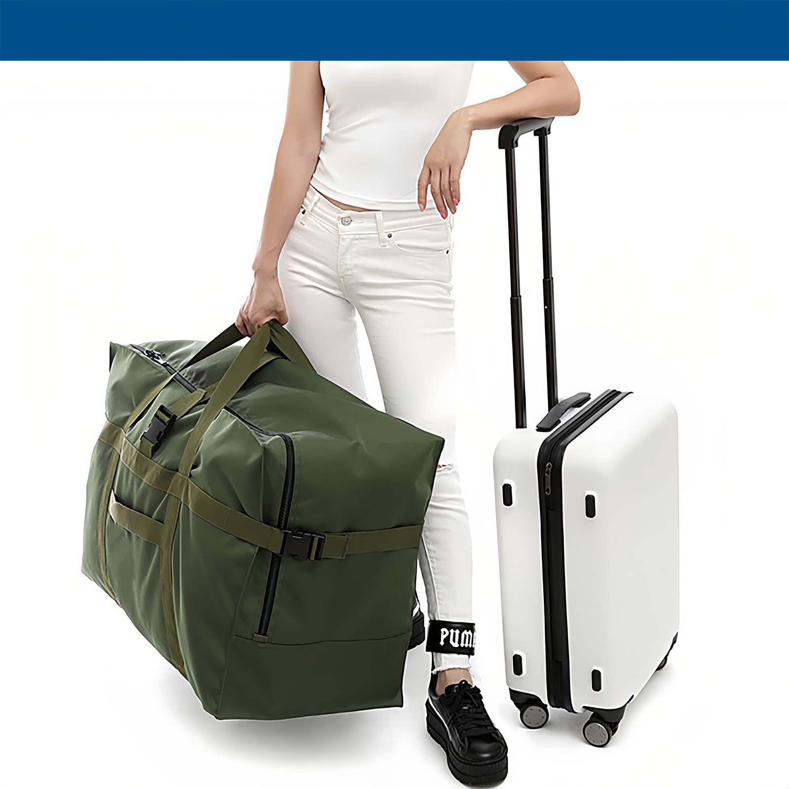 Arxus Borsone Grande, Borsa da Viaggio Impermeabile per il Fine Settimana, per la Notte, Sopra i Bagagli per Compagnia Aerea, Viaggi, Campeggio, Traslochi