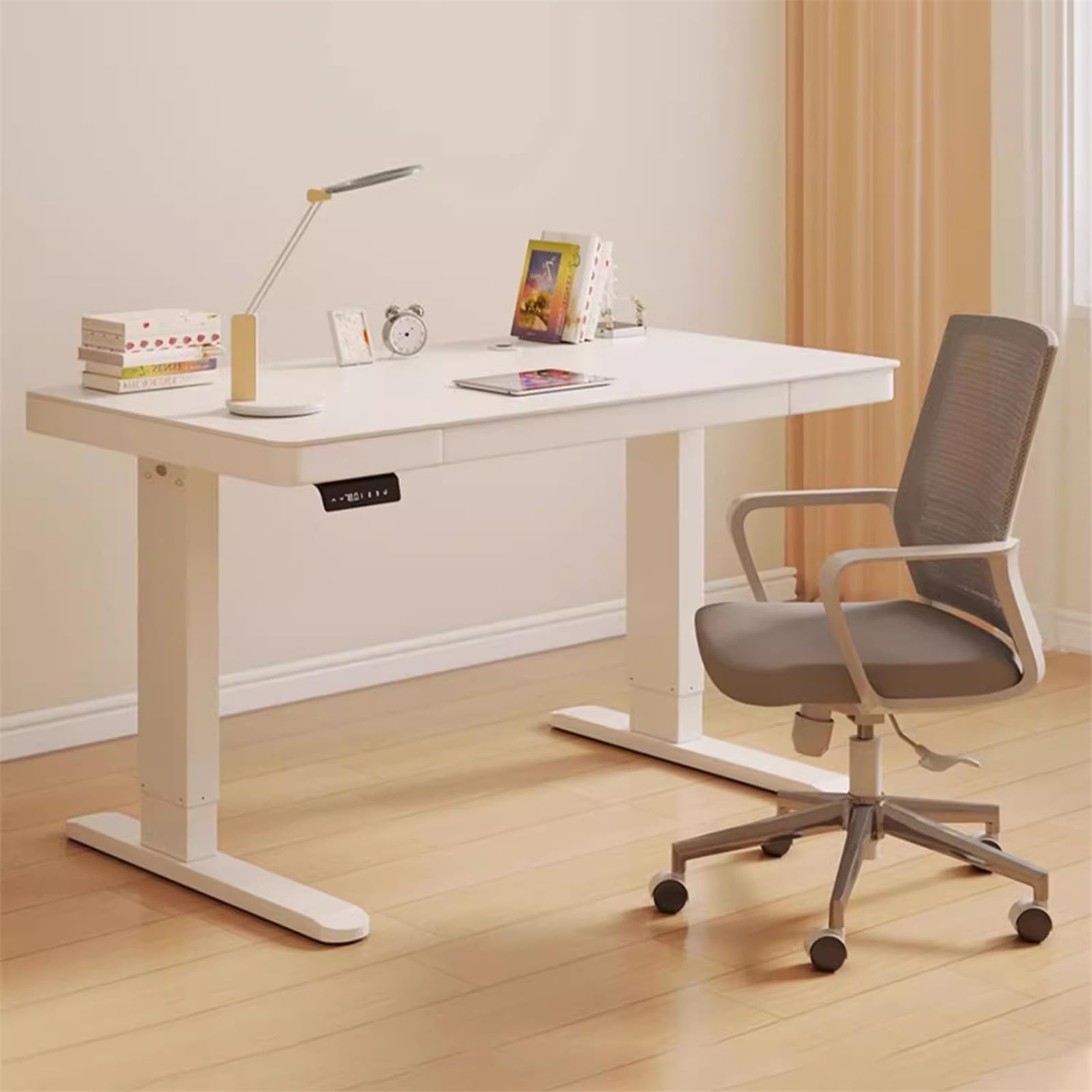 SDdPulse Electric Standing Desk Adjustable Height,Ergonomic Home Office Computer Workstation Gaming Work Table with Drawer and Memory Smart Presets & Anti-Collision Func