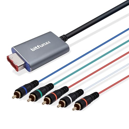 Miniatura 7 de BITFUNX Adaptador de cable de componentes NGC Soporta video componente (3RCA) y cable de audio (2RCA), adaptador de videojuegos Plug & Play sin