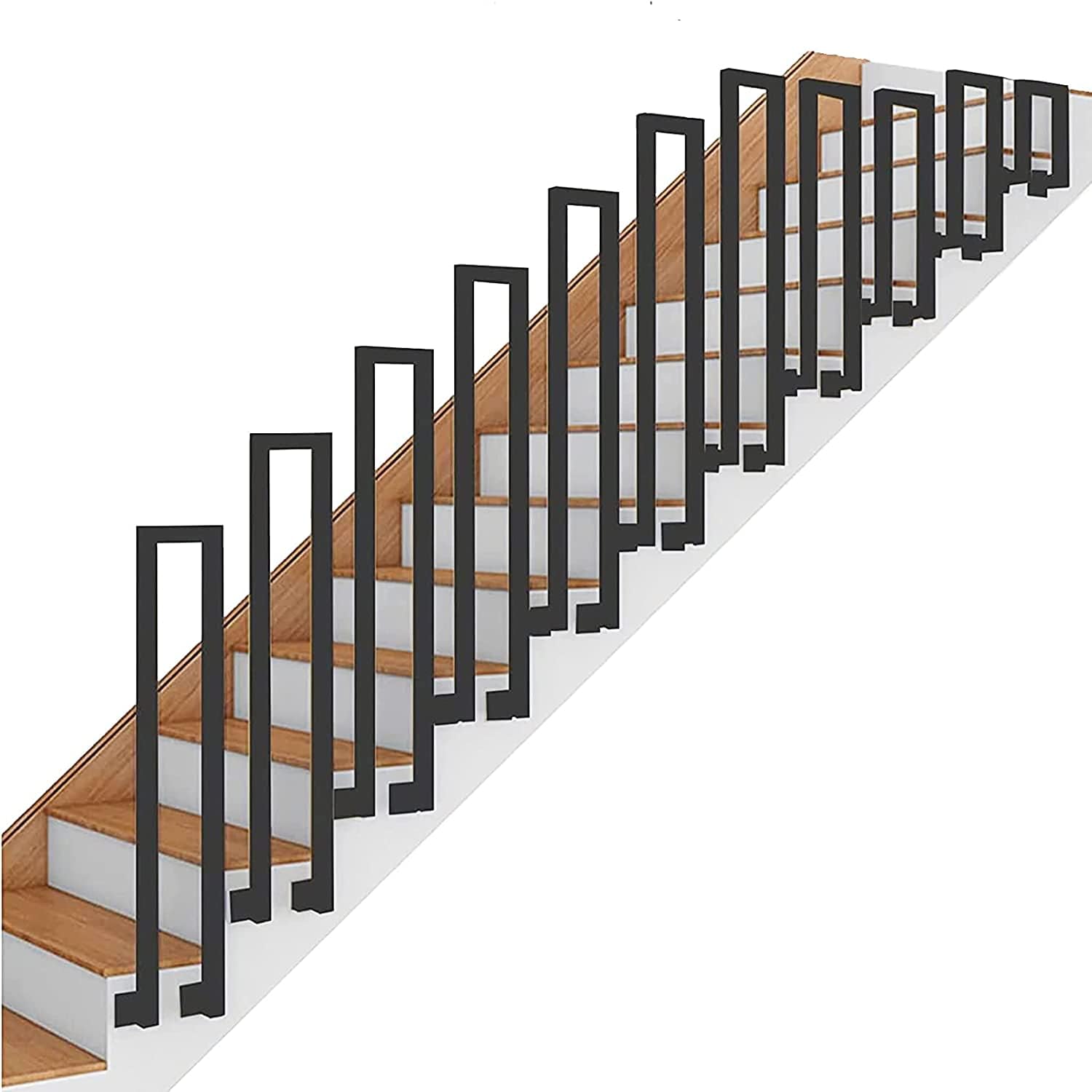 GLDYTVF Nordic Modern U-Shaped Stair Handrail, Interior Decoration Safety Grab Bars Railing Fence, Anti-Slip Wrought Iron Hand Rail for Outdoor Steps (1 Pcs)(Size:65cm/25.6in)