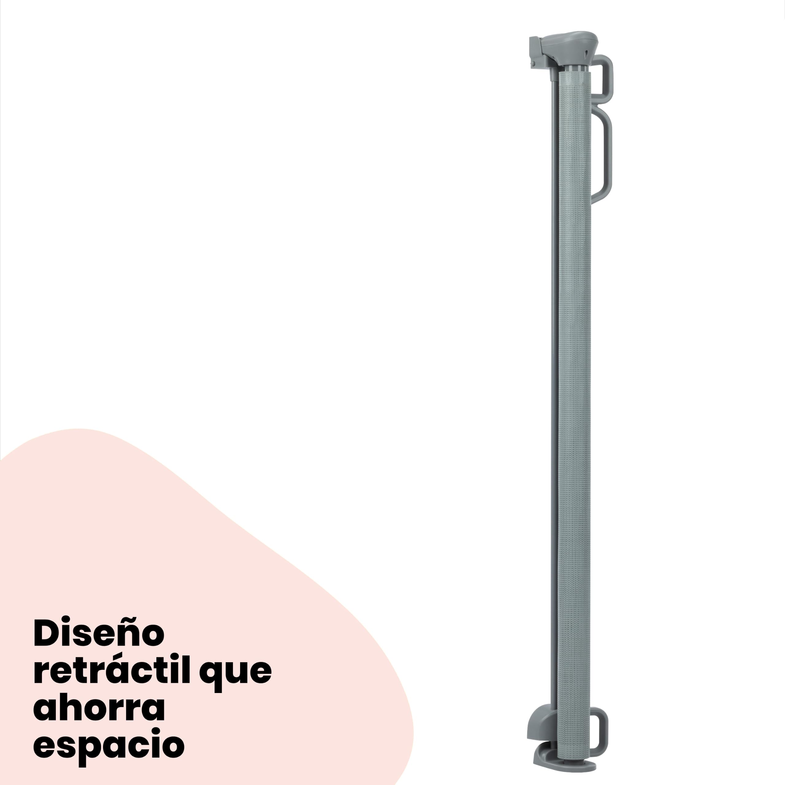 Safety 1st barrera retractil, puerta seguridad bebe 140 cm, Light Grey