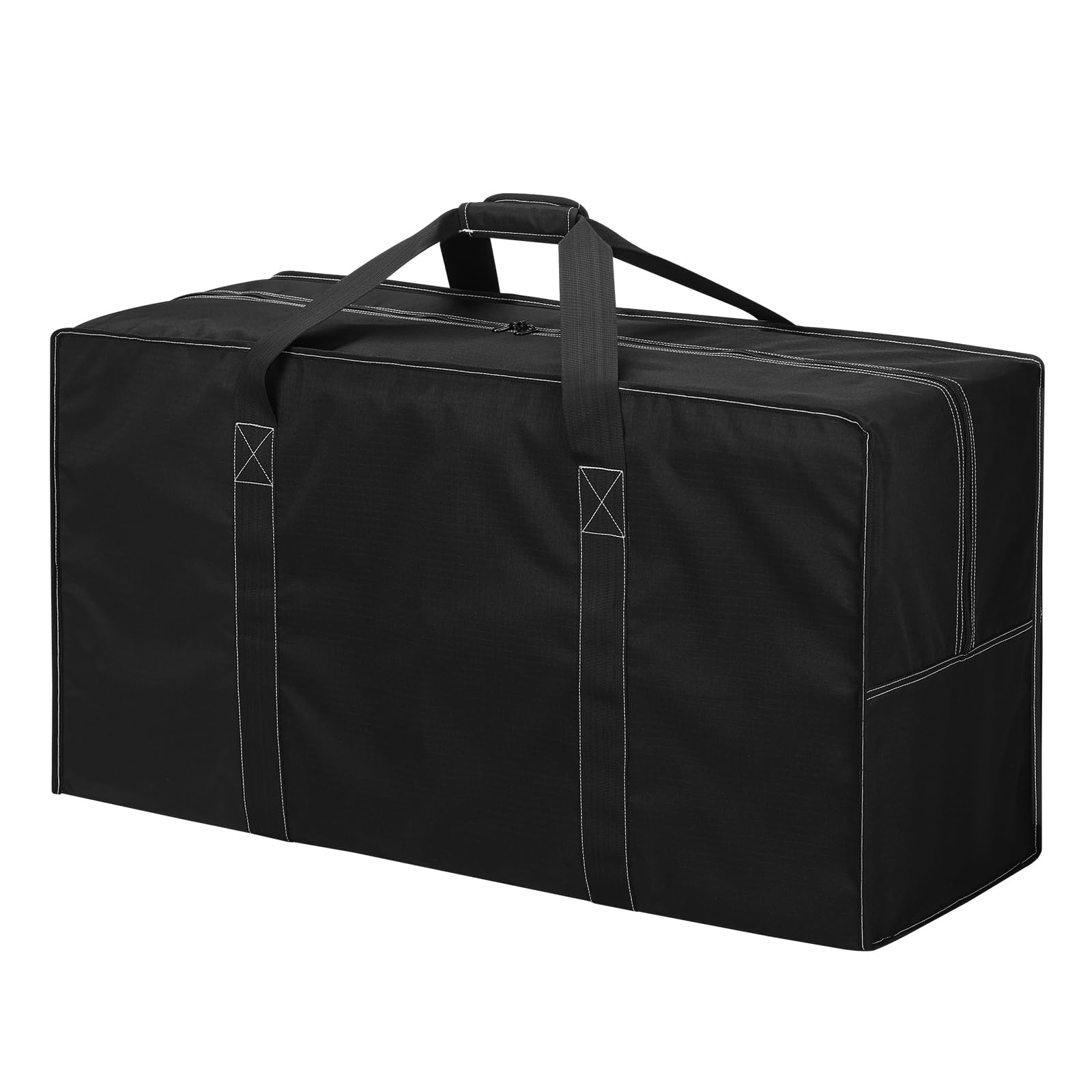 iFARADAY 130L Extra Large Travel Duffle Bag - Heavy Duty Water Resistant Luggage for Camping, Sports & Moving - 35 inch Foldable Gear Bag (Black)