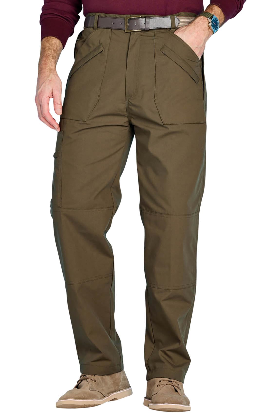 Chums Men's Multi-Pocket Water-Repellent Action Trouser Functional and Durable Pants Khaki 40W / 31L