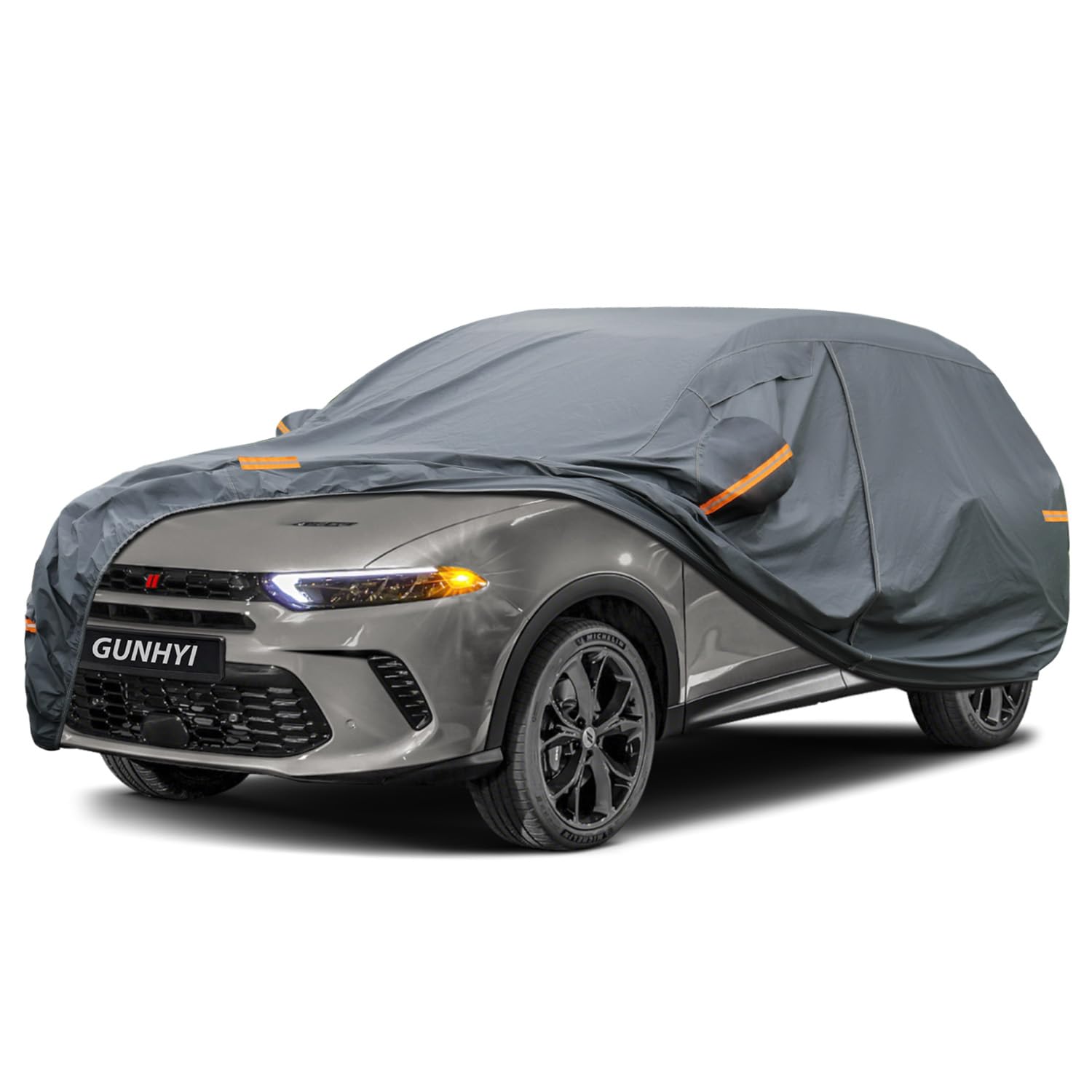 GUNHYI Premium Car Cover Custom Fit Dodge Hornet, 16 Layers Heavy Duty Car Cover Waterproof All Weather with Zipper Door for Sun Rain Snow Dust Uv Protection