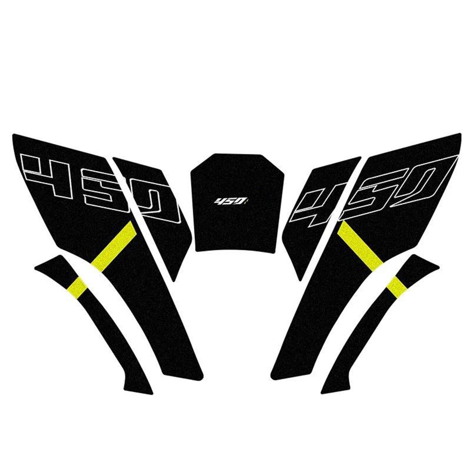 Ysdsls Color4 Motorcycle Full Set Pvc Fuel Tank Pads Gas Grip Traction Sticker Protector For Cfmoto 450Mt 450 Mt(Color4)