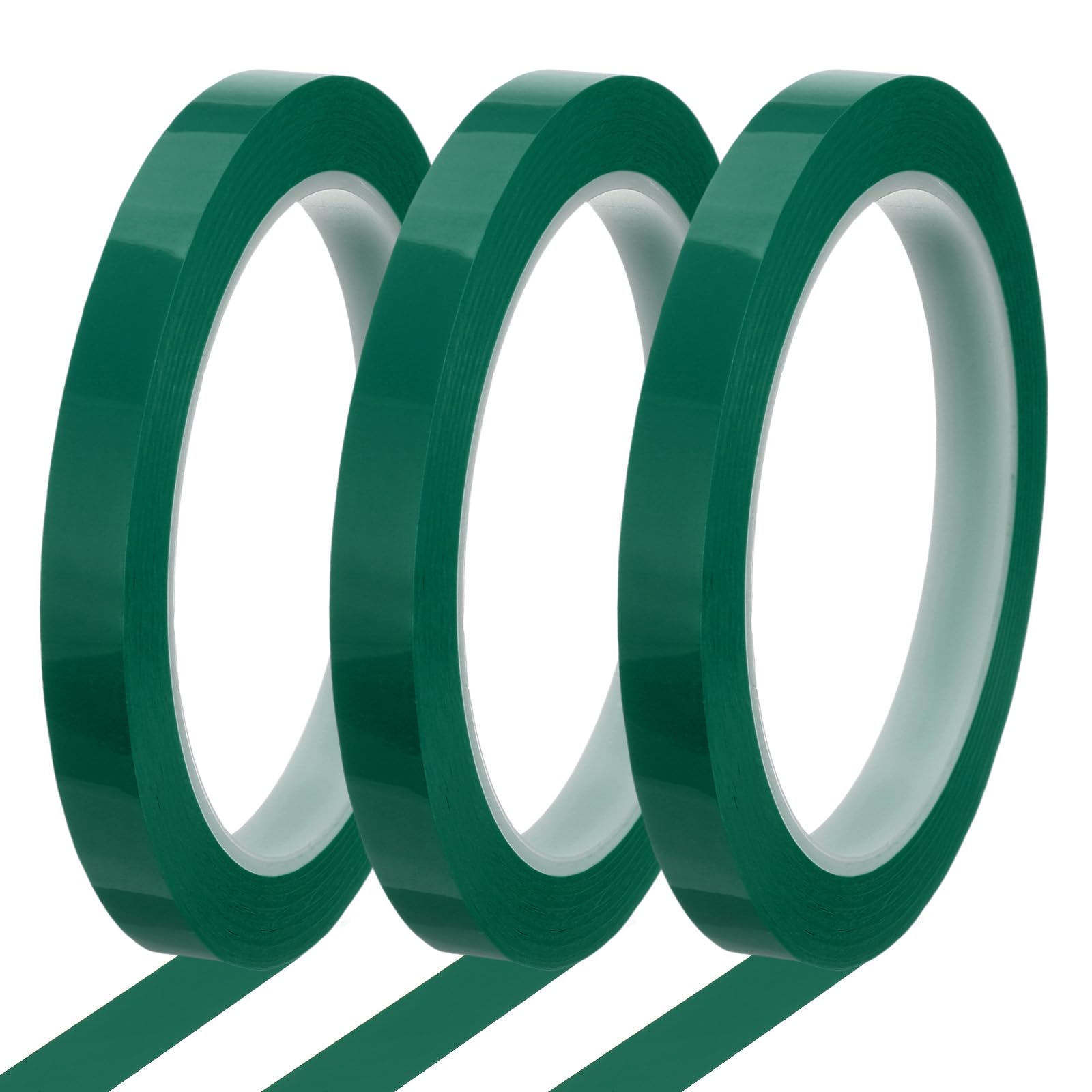 sourcing map Whiteboard Tape 10mm x 66m Pinstripe Graphic Chart Line Grid Marking Tapes for Classroom Office Dry Erase Board Art, Green, Pack of 3 — image 1