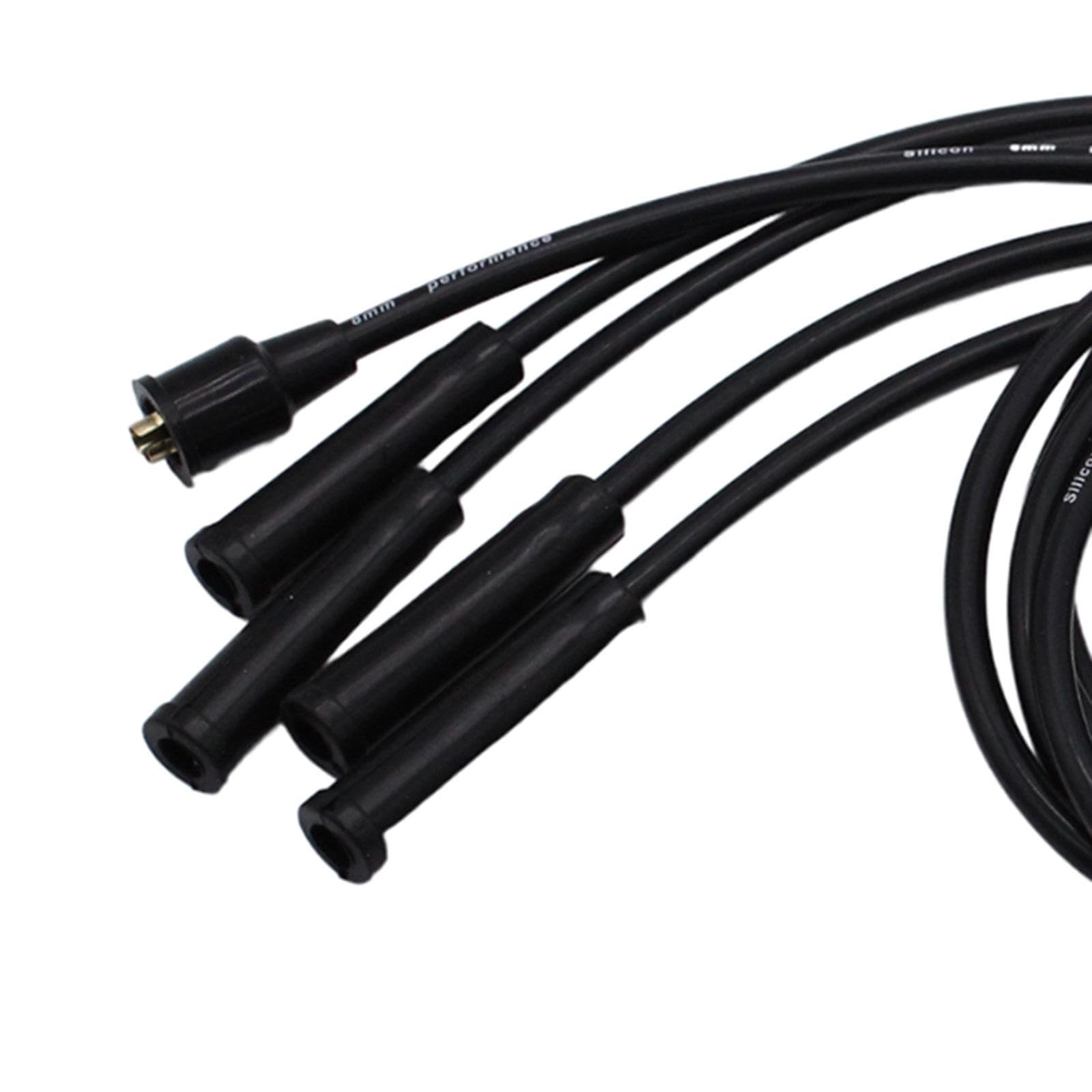 Cavi Candela Da 8 Mm, Cavi di Accensione in Silicone per Motori a 4 Cilindri