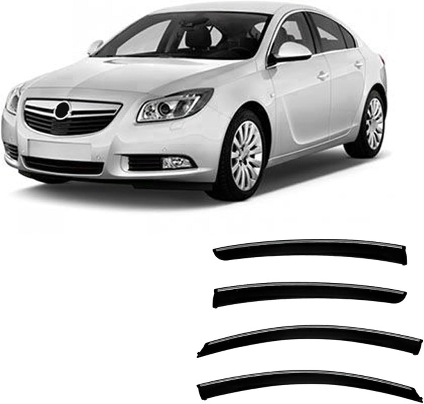 Ajaxcat Wind Deflectors For Opel Vauxhall Insignia A Mk1-G09 2008-2016 - Keep Your Car Ventilated In Rain - Reduce Wind Turbulence