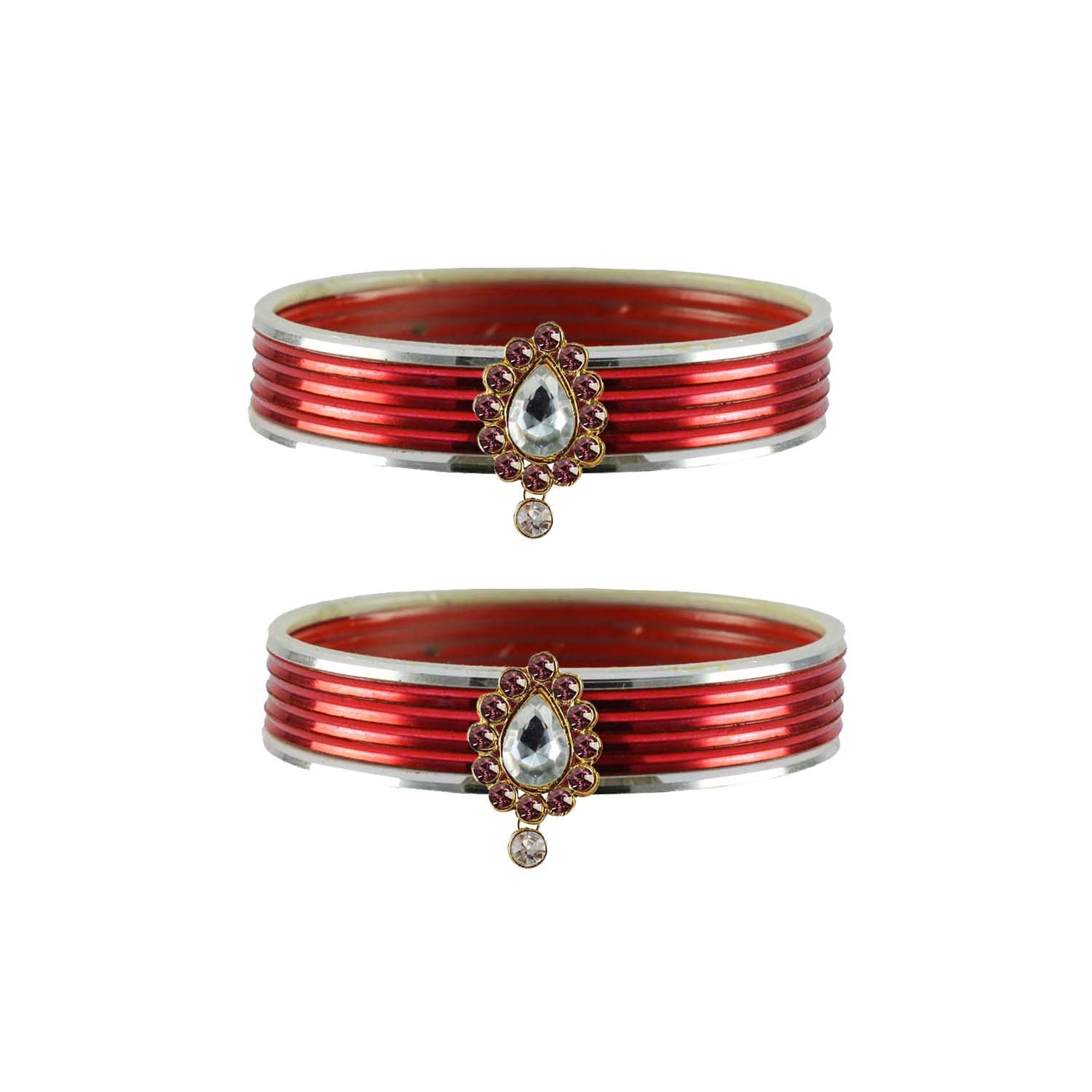 Bangle Set for Women (Red) (ban5033-2.4)