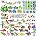 CGBOOM Dinosaurios Fiesta Juguetes, Huevo Dinosaurio Agua Figuras Mascaras Slap Pulsera Dinosaurios Tatuaje Pegatina Llavero Globos de cumpleaños y Banner para Niños Dinosaurio Fiesta Cumpleaños