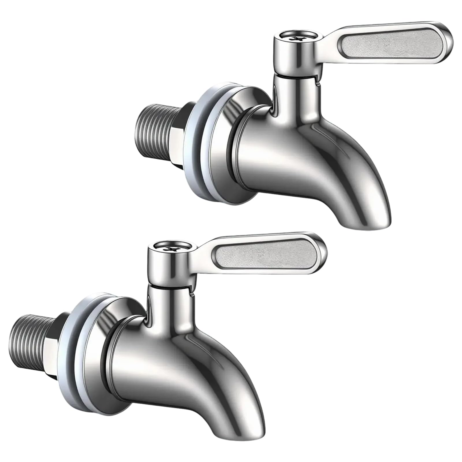 Ceaeso Spigot for Beverage Dispenser,Stainless Steel Spigot for Drink Dispenser, Water Dispenser Faucet, Fits Gravity Filter Systems , Lead-Free, 2 Pack