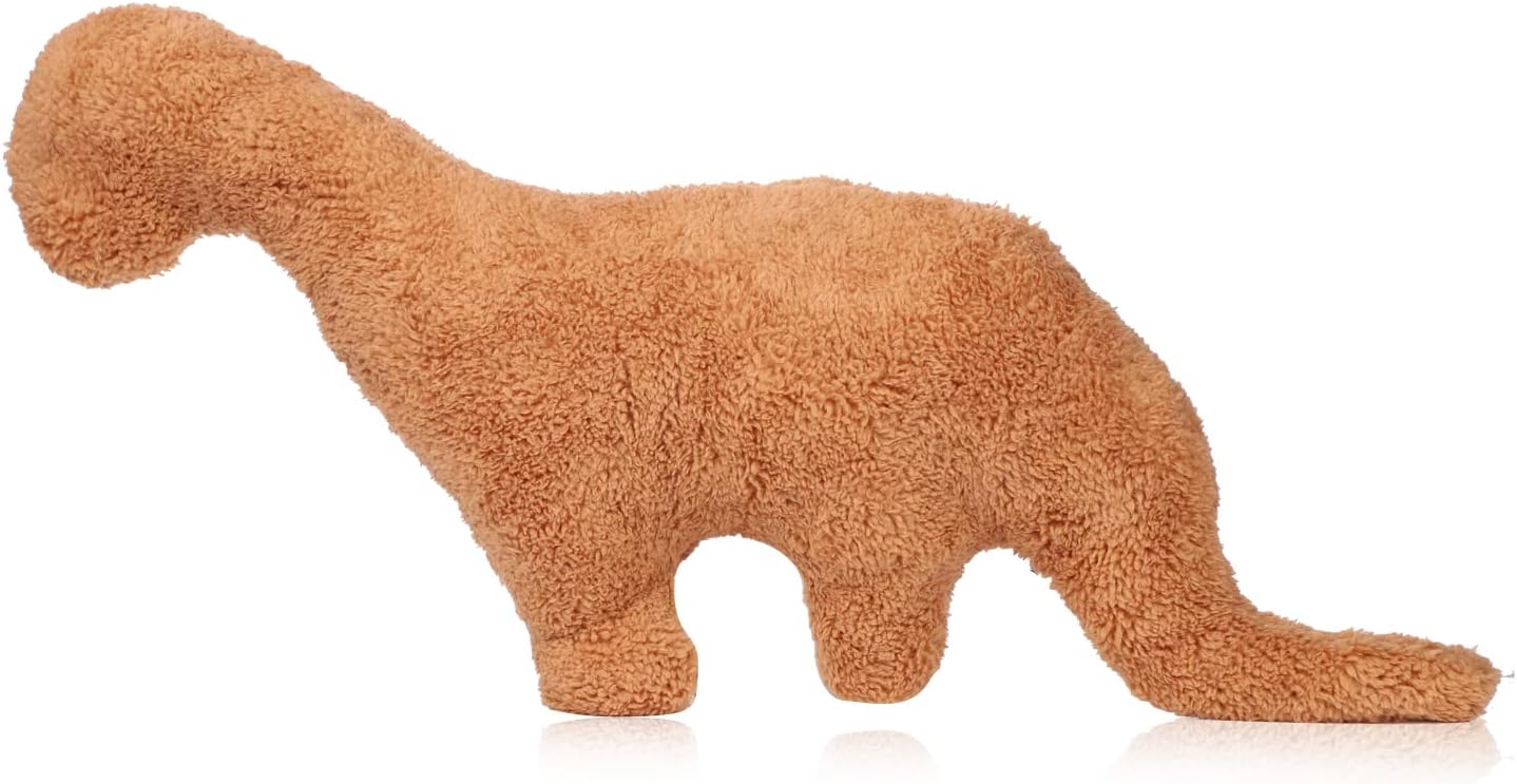 TOYMIS Dino Chicken Nugget Plush Toy, 16inch Cute Dino Nugget Pillow Soft Dinosaur Pillow Stuffed Animal Plush Toys for Birthday Dinosaur Theme Party Decorations (Brontosaurus)
