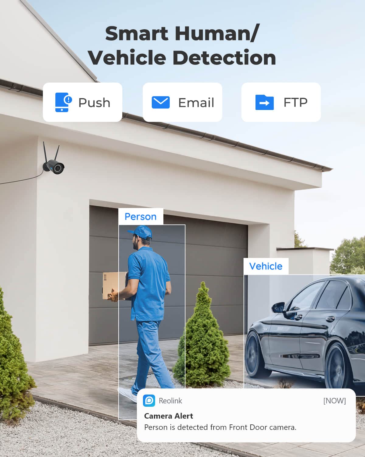 Reolink Caméra Surveillance WiFi Extérieure Argus PT avec Panneau Solaire, 1080p Caméra IP sur
