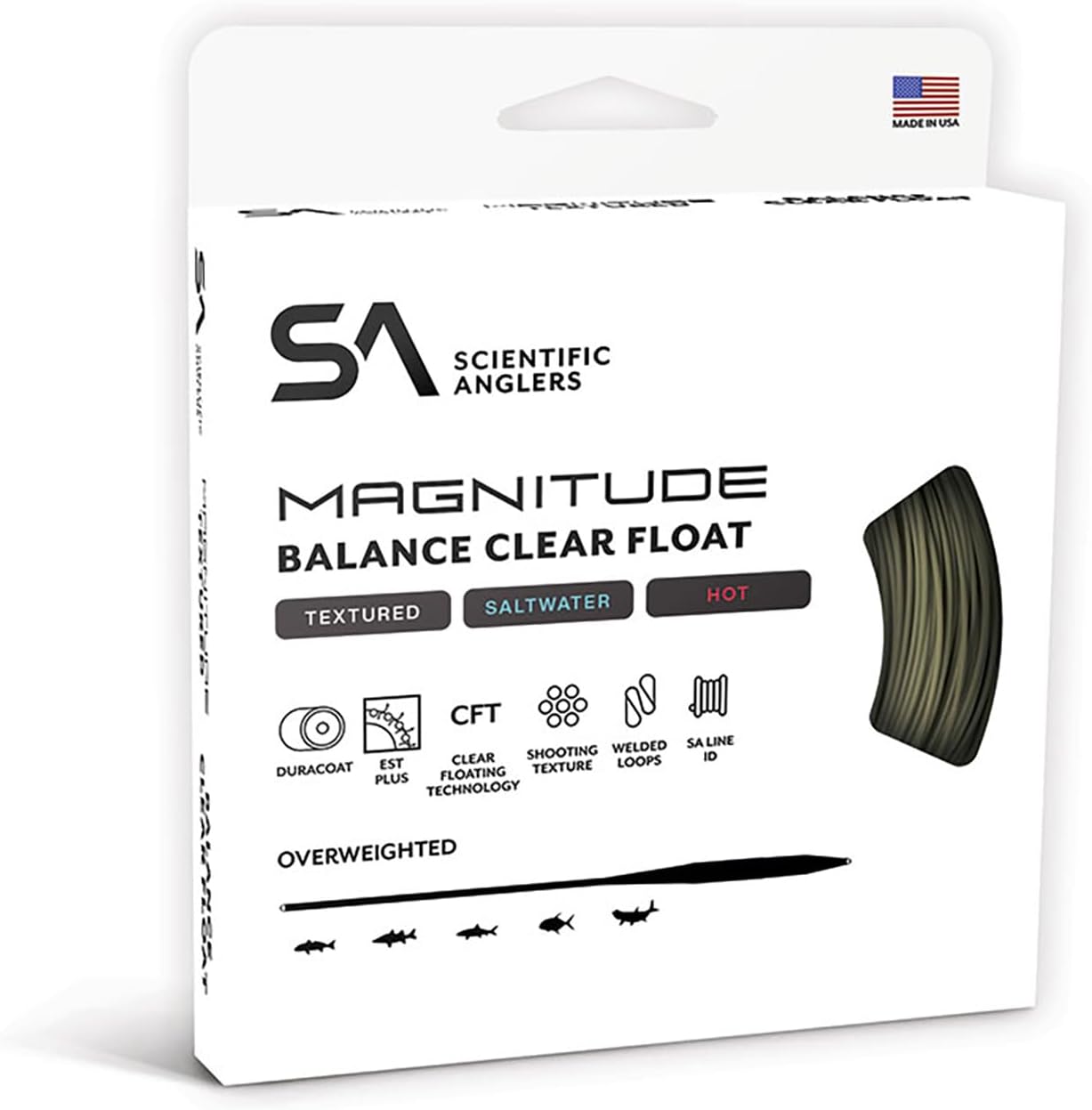 SA Magnitude Textured Balance Taper Floating Fly Line Clear Tip