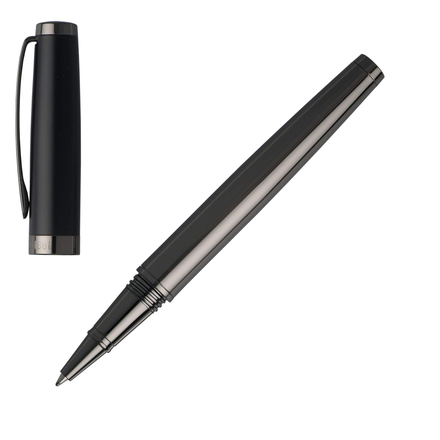 Cerruti 1881 Hamilton Tintenroller aus Messing in der Farbe Grau-Schwarz, Länge: 14,3cm, NSN8745A