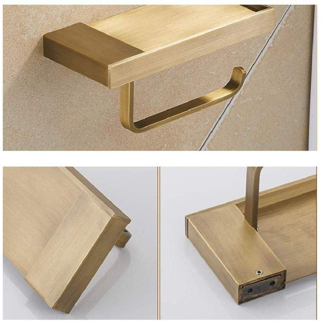 Metallo Carta igienica Holder-Supporto di Carta igienica, Bagno di Decoro in Acciaio Inox Carta Moderna Supporto del tovagliolo Inoltre Cellulare Parete attrezzata(Schwarz)