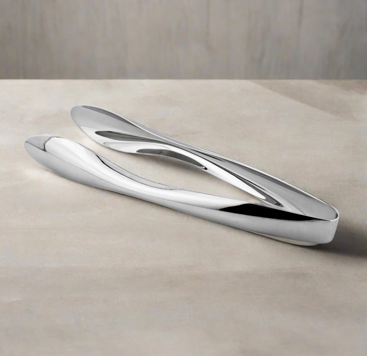 Cuisinox TON9X - Pinzas para servir, acero inoxidable, color plateado