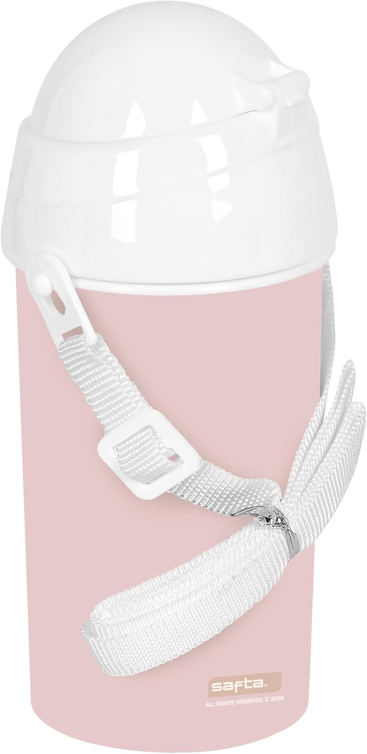 SAFTA Preescolar Unicorn Automatic Open Water Bottle with Straw Water Bottle BPA Free with Shoulder Bag Comfortable and Lightweight 500ml 7.3x19.5cm image 3