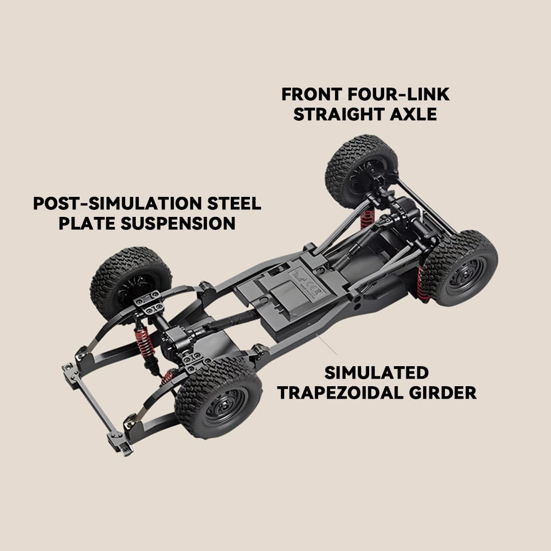 1:12 Scala RC Crawler Car – 2,4 G completamente proporzionale 4 WD RC Auto con gru funzionante, gancio sollevabile, 2 marce, regalo per appassionati di tecnologia (RTR/giallo)