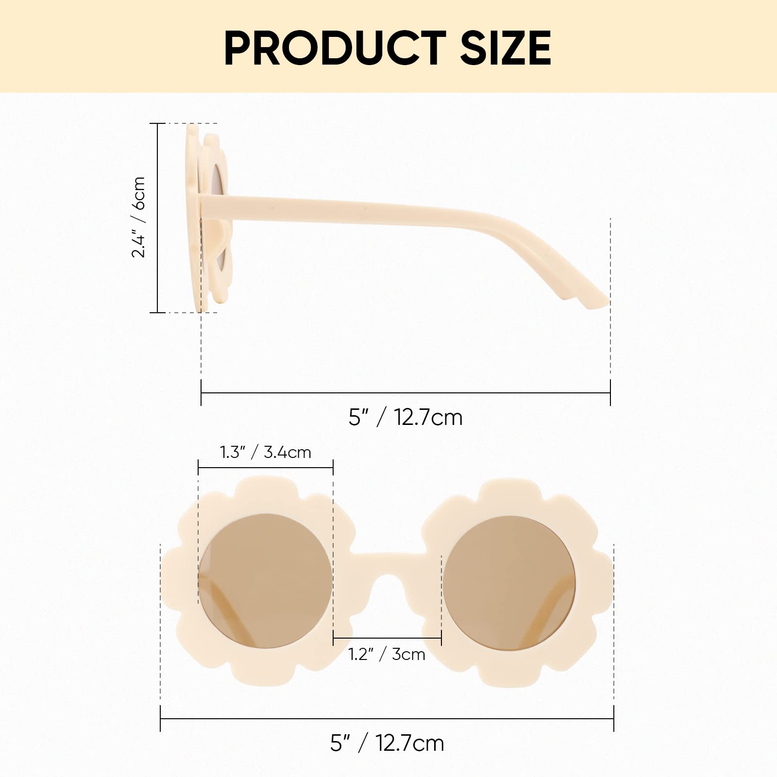 DRESHOW Kids Gafas de Sol Redondas para Niñas Niños