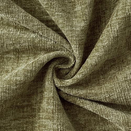 Image of MIULEE Pack of 2 Couch Throw Pillow Covers 18x18 Inch Soft Olive Green Chenille Pillow Covers for Sofa Living Room Solid Dyed Pillow Cases