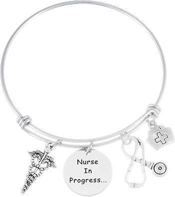 Kivosliviz Nursing Student Bracelet Jewelry Nurse Progress Future Nurse Gifts