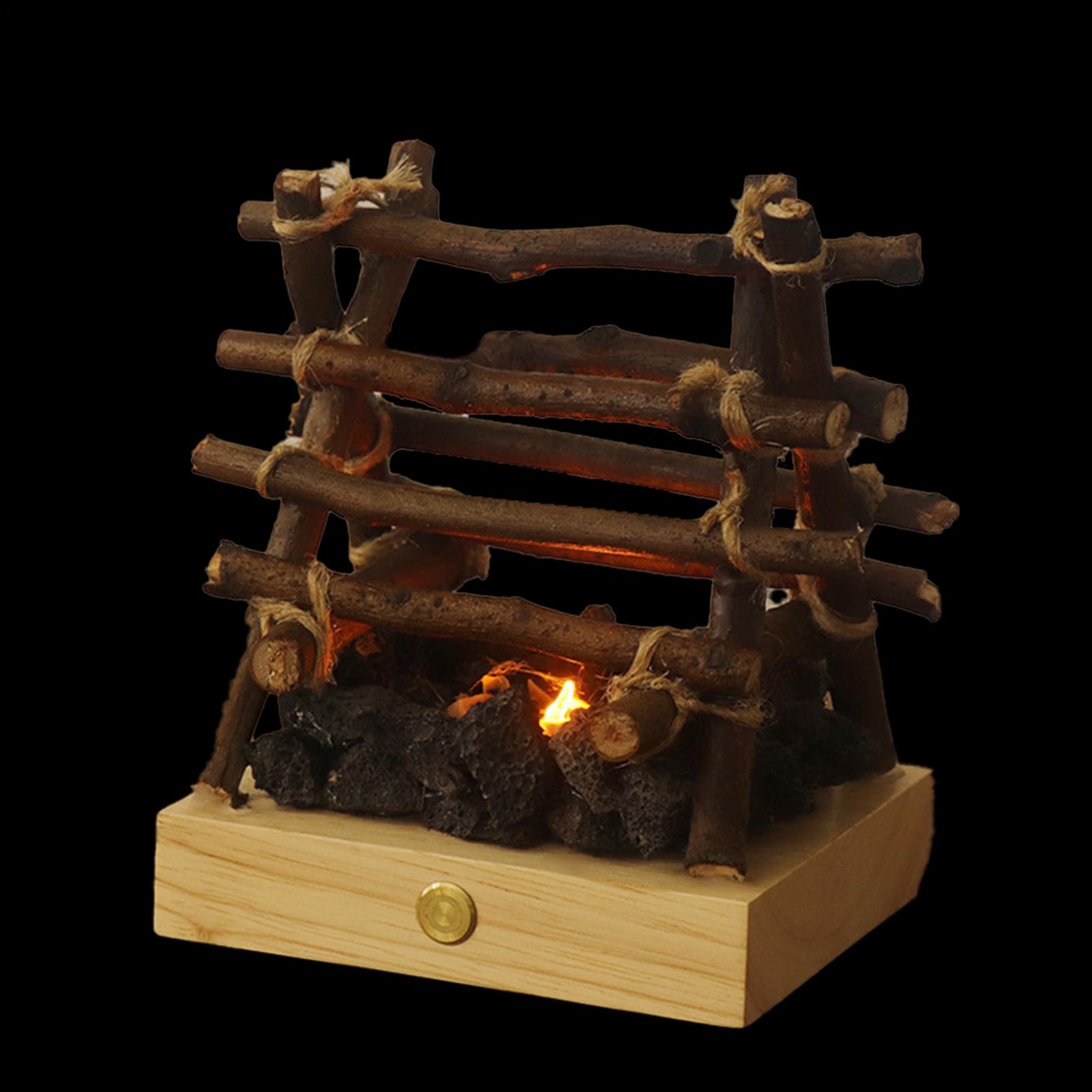 Lampada Fuoco Luce Notturna 3D LED Effetto Falò | Lampada Falò Luce Notturna 3D LED Braciere Finto Con Legna Per Decorazioni Di Halloween, Natale, Festival, Bar, Casa,
