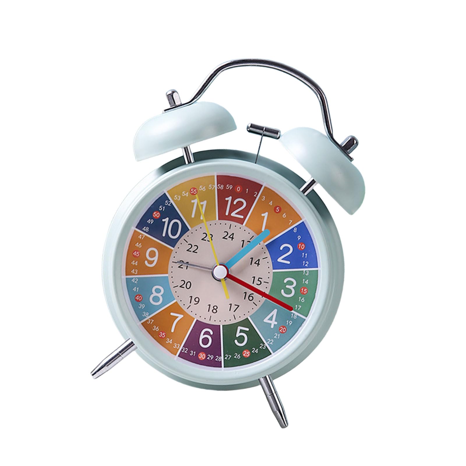 Hredyqw Matte Twin Belled Alarm Clock with Backlight, Loud Alarm for Waking Calls Battery Operated Decorative Clock
