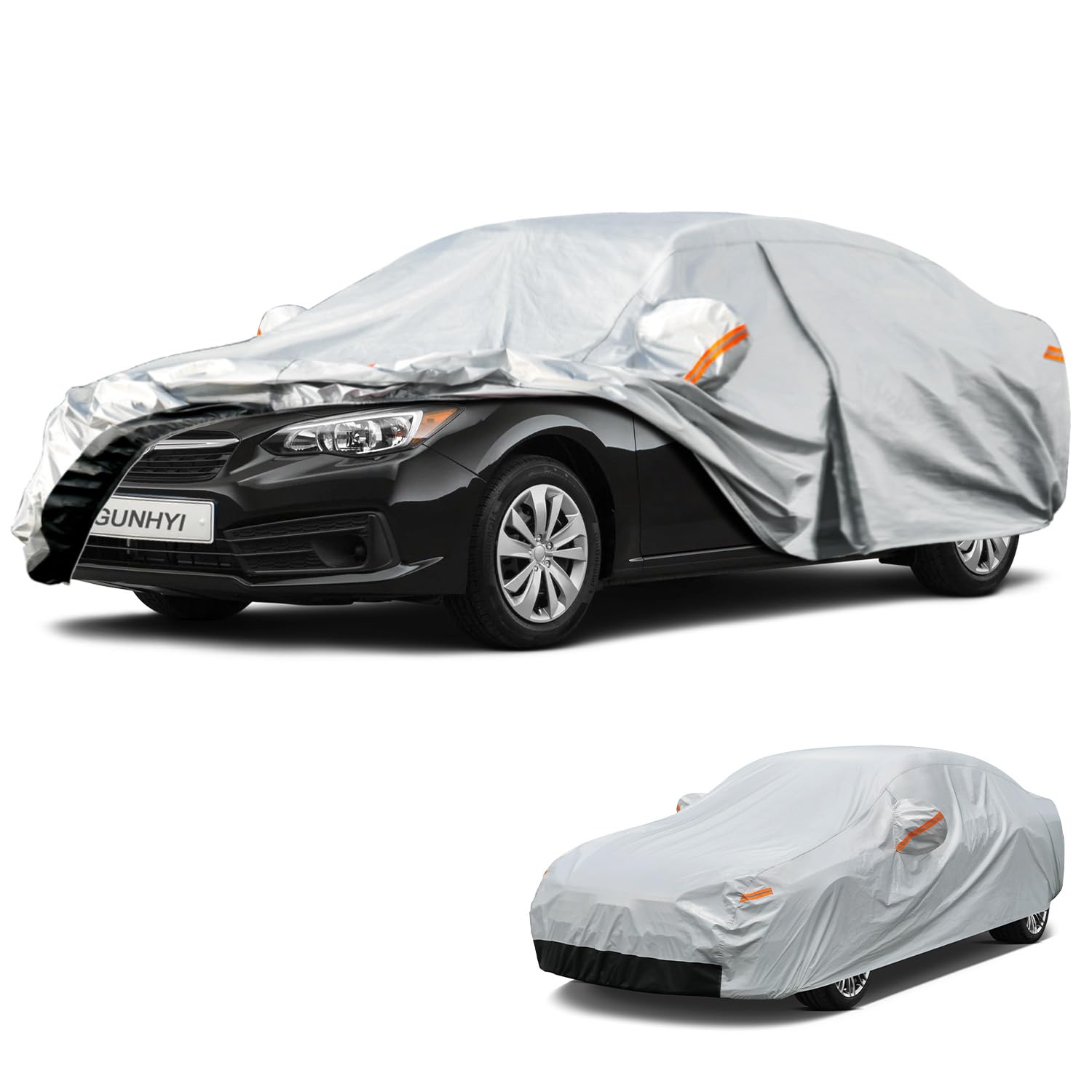 GUNHYI 6 Layer Car Cover Custom Fit Subaru Impreza (2000-2026) Waterproof All Weather, Heavy Duty Outdoor Snow Sun Rain Uv Protection (Ships from US Warehouse, Delivery 3-8 Days)