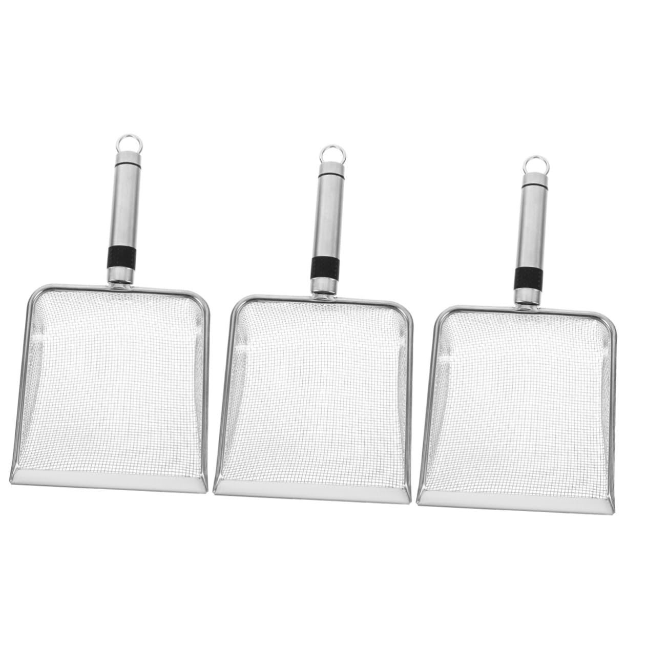 BESPORTBLE 3pezzi Rastrello per Lettiera Inossidabile per Gatti capacità con Manico Ergonomico per Facile Pulizia e Drenaggio della Lettiera