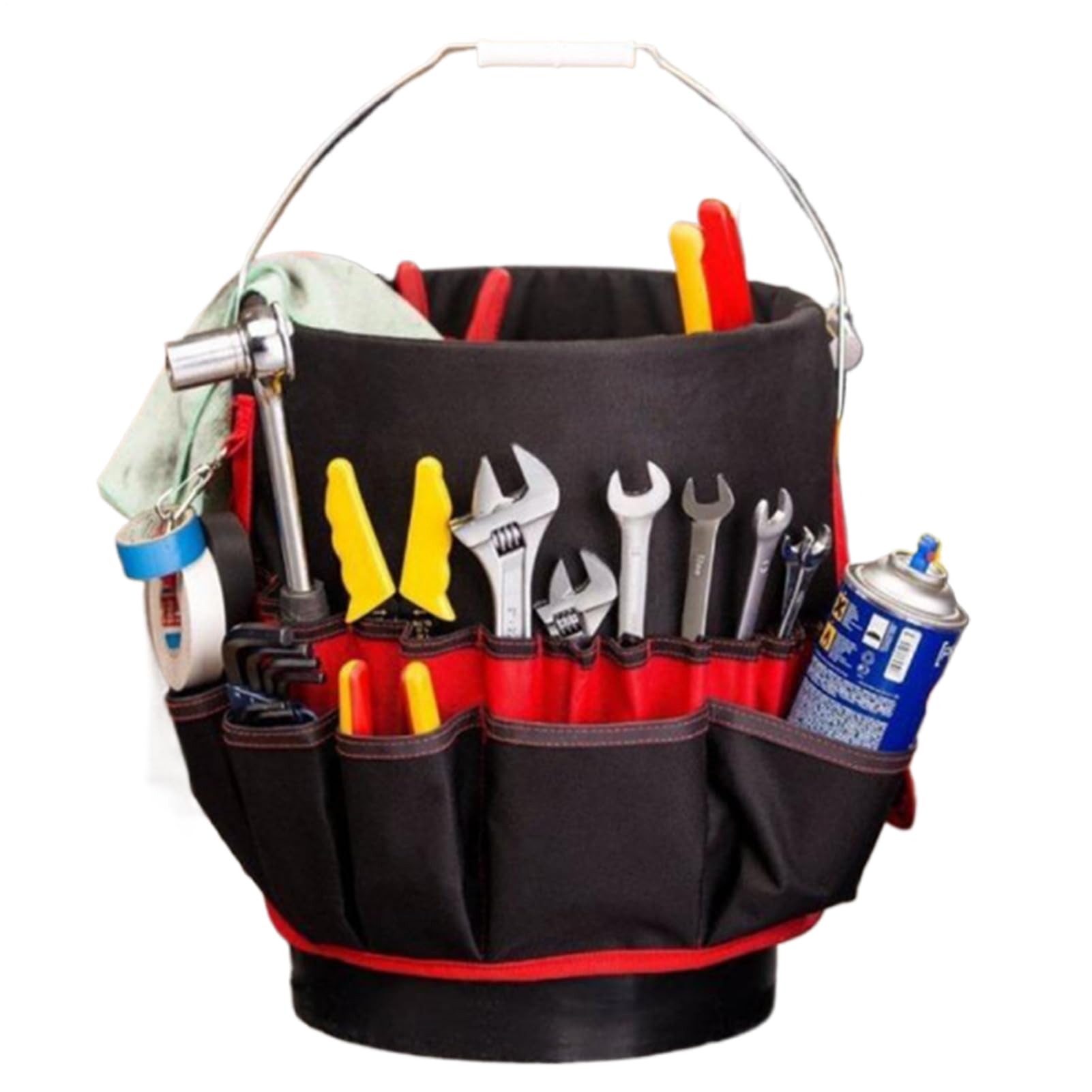 Generico Secchiello Per Attrezzi Borsa, Secchio Portautensili, Organizzatore Per Secchio Da Giardino In Tela Oxford, Cintura Multitasche Impermeabile Per Cacciaviti, Livelle, Pinze