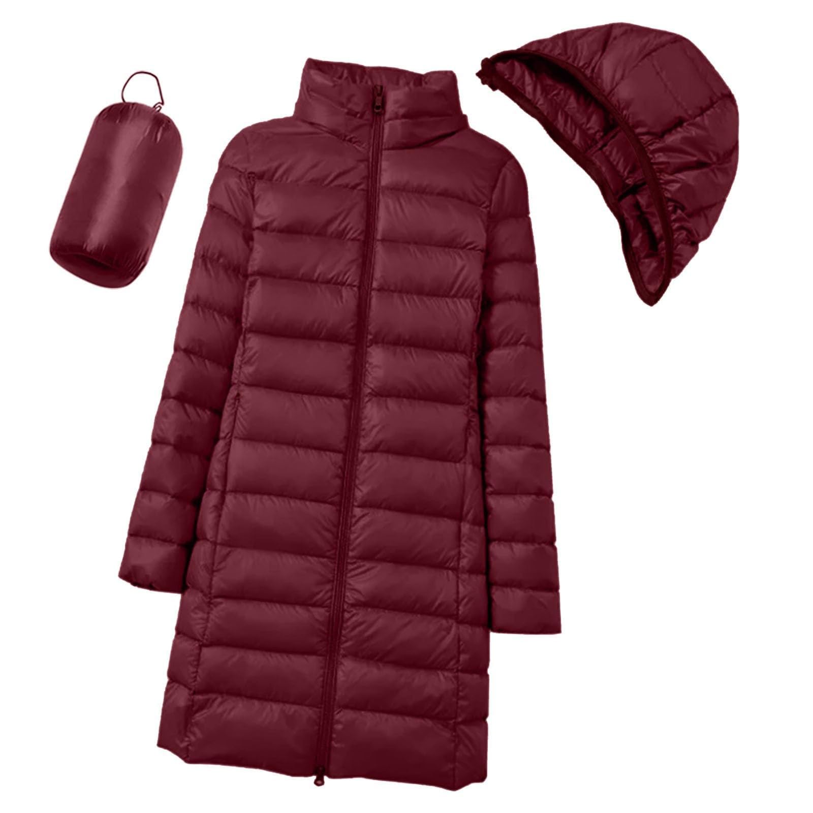 Cocila Womens Slim Fit Zipper Mid Length Down Jacket Cabans S pour Femmes Blouson Femme Veste Femme Mi Saison Chic en Jean Vestes De RandonnéE Homme Grande Taille Fourrure Noir Doudoune