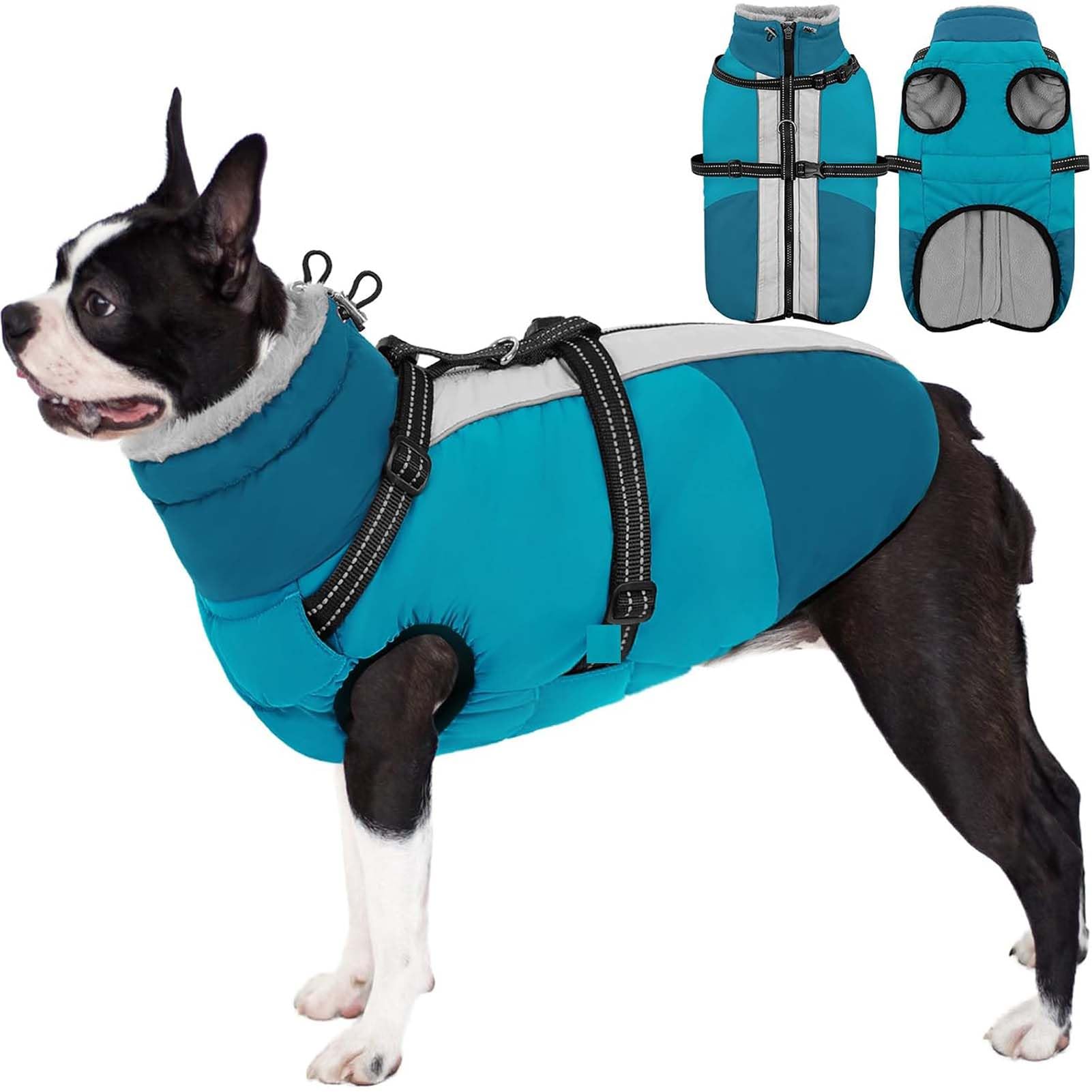 AOFITEE Dog Winter Coat Warm Dog Jacket with Harness for Medium Dogs — image 1