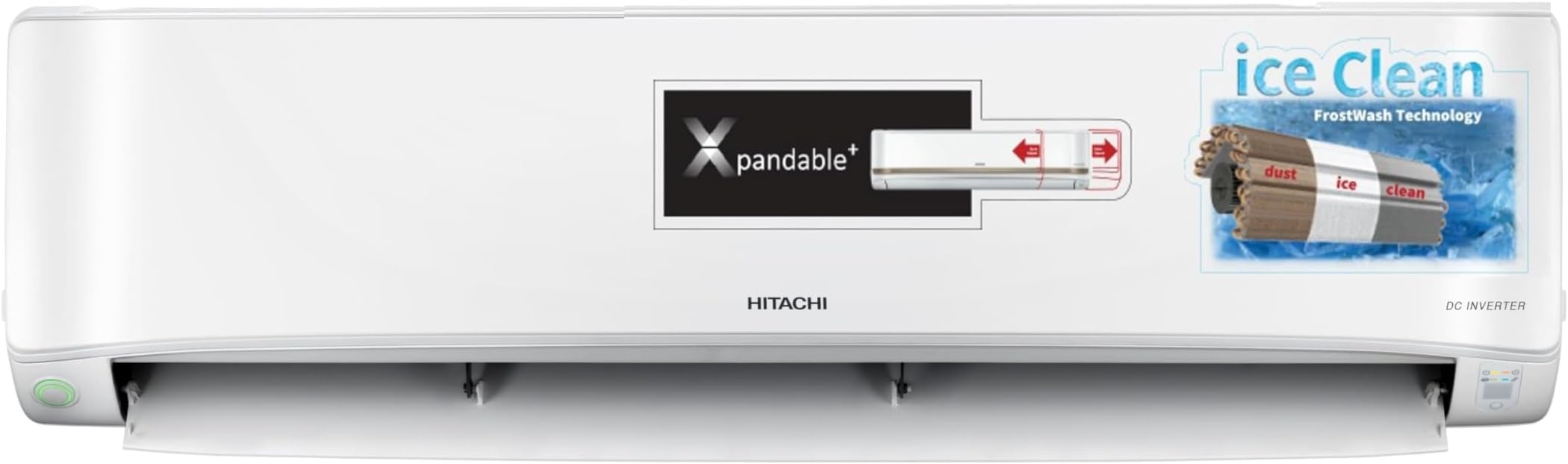 Hitachi 1.5 Ton Class 5 Star, ice Clean, Xpandable+, Inverter Split AC (100% Copper, Dust Filter, 5400FXL RAS.G518PCBIBF, White)