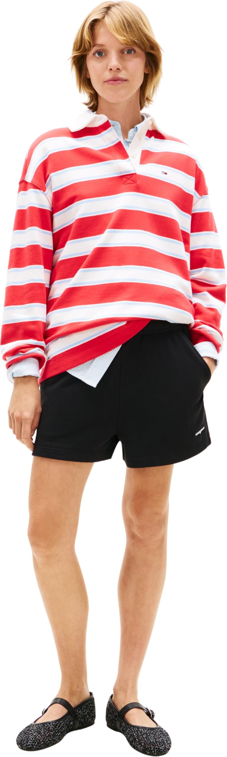 Tommy Jeans Tjw Script Lbl Sweat Shorts Dw0dw22230 - Szorty dresowe Kobiety