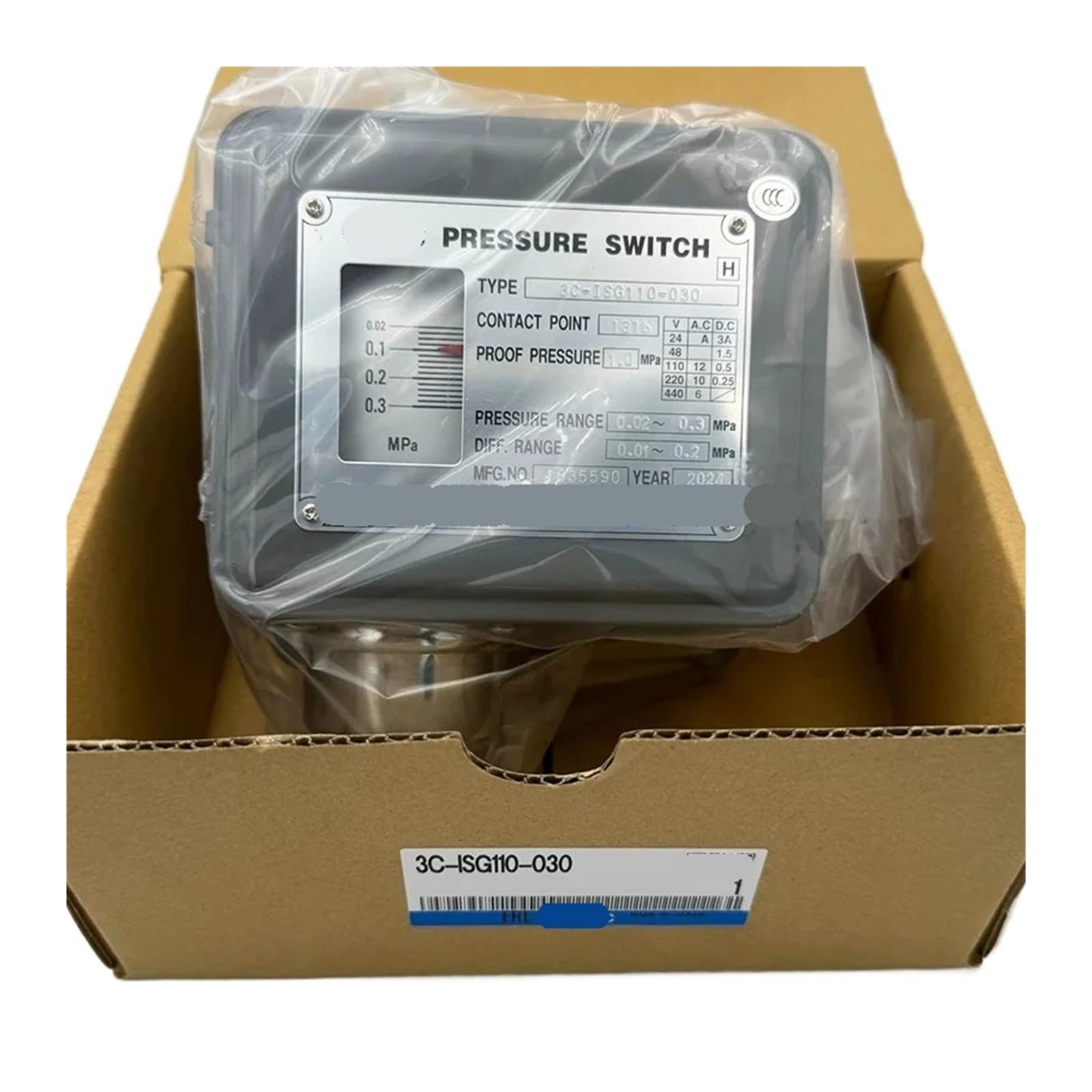 TPKMVGAP 1pcs 3C-ISG110-030 3C-ISG110-031 3C-ISG130-030 3C-ISG130-031 3C-ISG120-030 3C-ISG120-031 3C-ISG190-030 Pressure Switch(3C-ISG120-030)