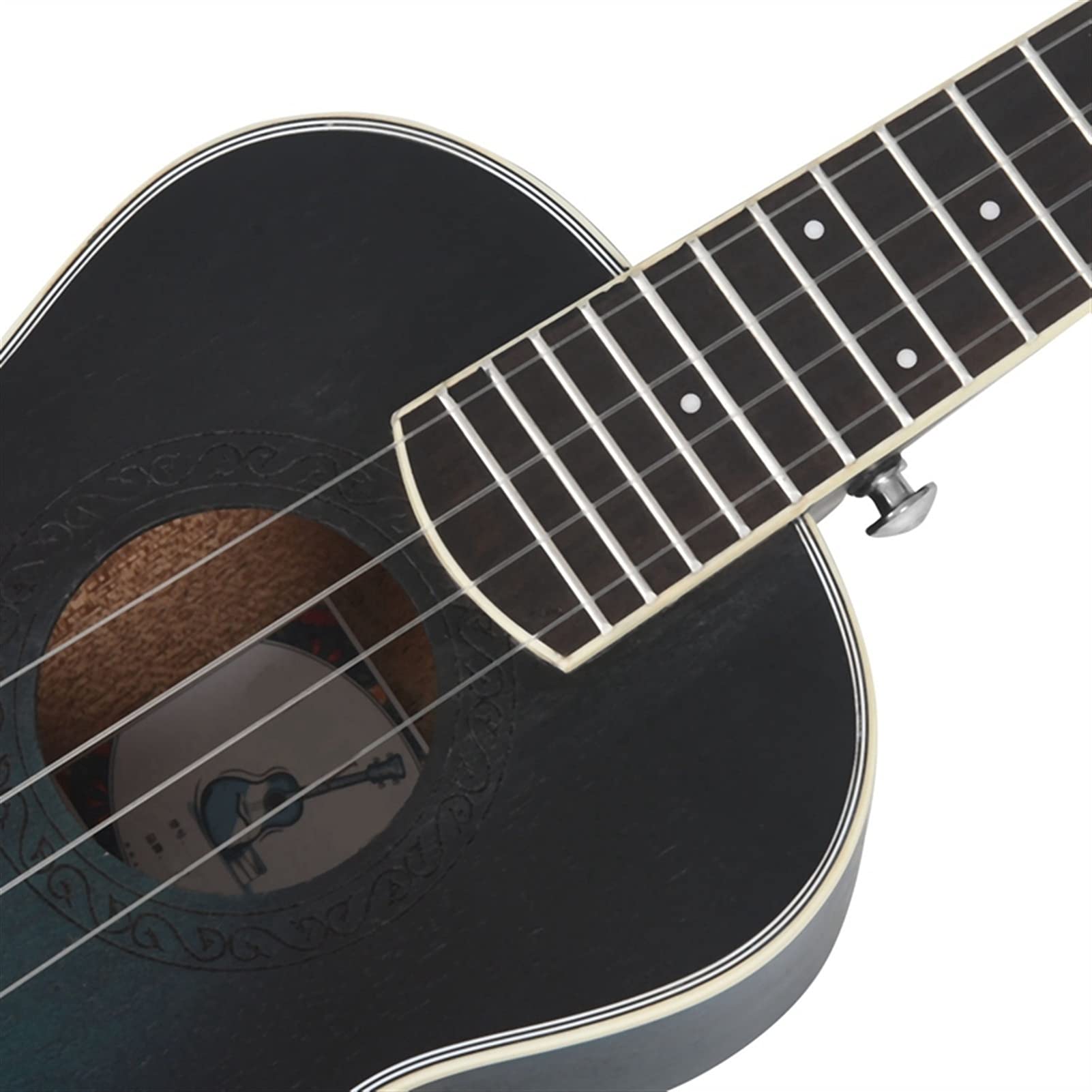 Ukelele Hawaiano Ukulele 23 Pulgadas 4 Cuerdas Guitarra Hawaiian Ukelele Caoba Azul uke Instrumento de Cuerda