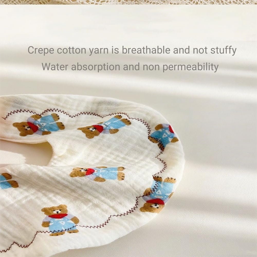 Oaygat 8 Packs Baby Bandana Dribble Bibs Drool Bibs 6 Layer Muslin Waterproof Newborn Feeding Bib Soft and Absorbent Bandana Bib with Adjustable Snaps Cotton Baby Infant Teething Bibb - Image 4