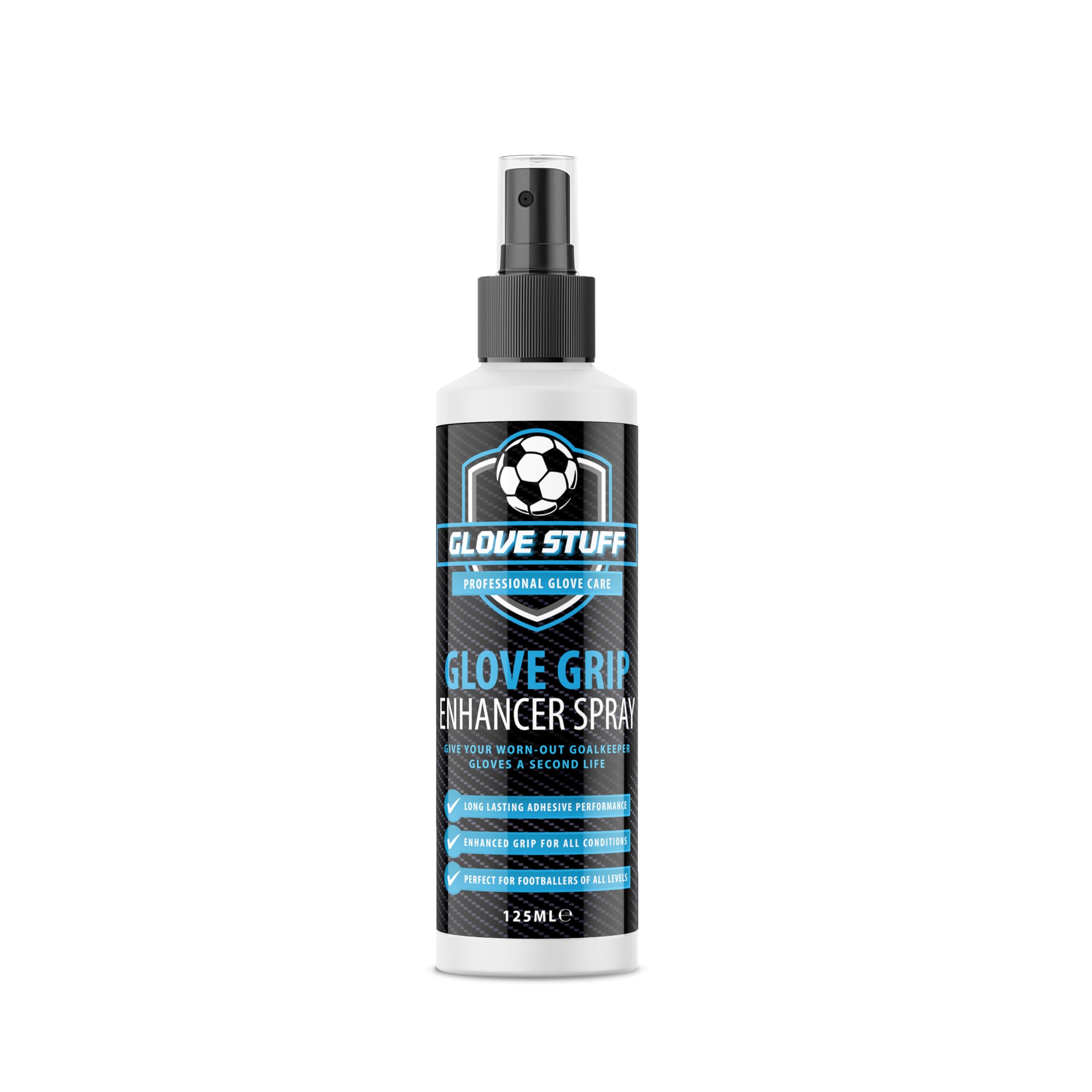 Glove Stuff - Goalkeeper Glove Grip Enhancer Spray 125ml - Football Goalkeeper Enhancer for Sticky Hold - Goalkeeping Booster for Worn Mitts - Grip Solution for Kids & Adults