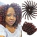 8 Inch 6 Pcs Synthetic Crochet Braids 20 Strands Wand Curls Hair Ombre Braiding Twist Jumpy Curlly Crochet Braids