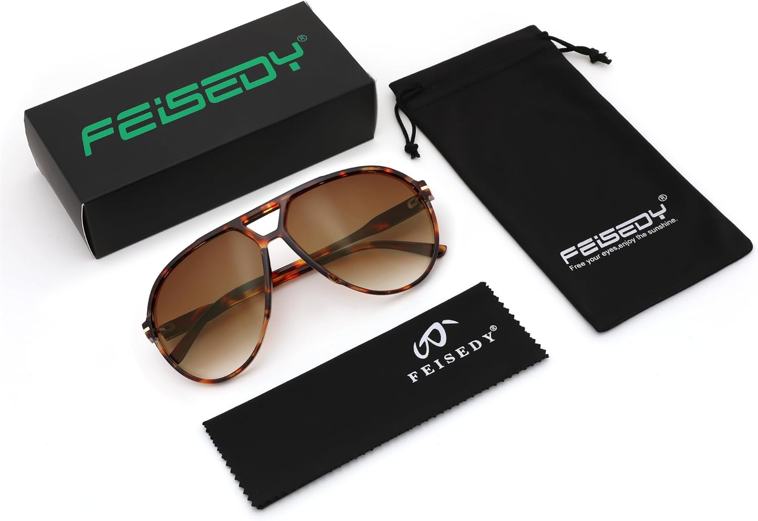 FEISEDY Retro Oversized Sunglasses for Women Men Classic 70s Trendy Sun Glasses Vintage Shades B0289 - Image 6
