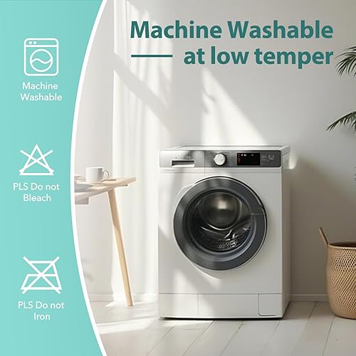 Miniatura 8 de Ruili Protector de colchón impermeable, suave, transpirable, sin ruido, lavable a máquina, elástico para bolsillos de 8 a 21 pulgadas de profundidad