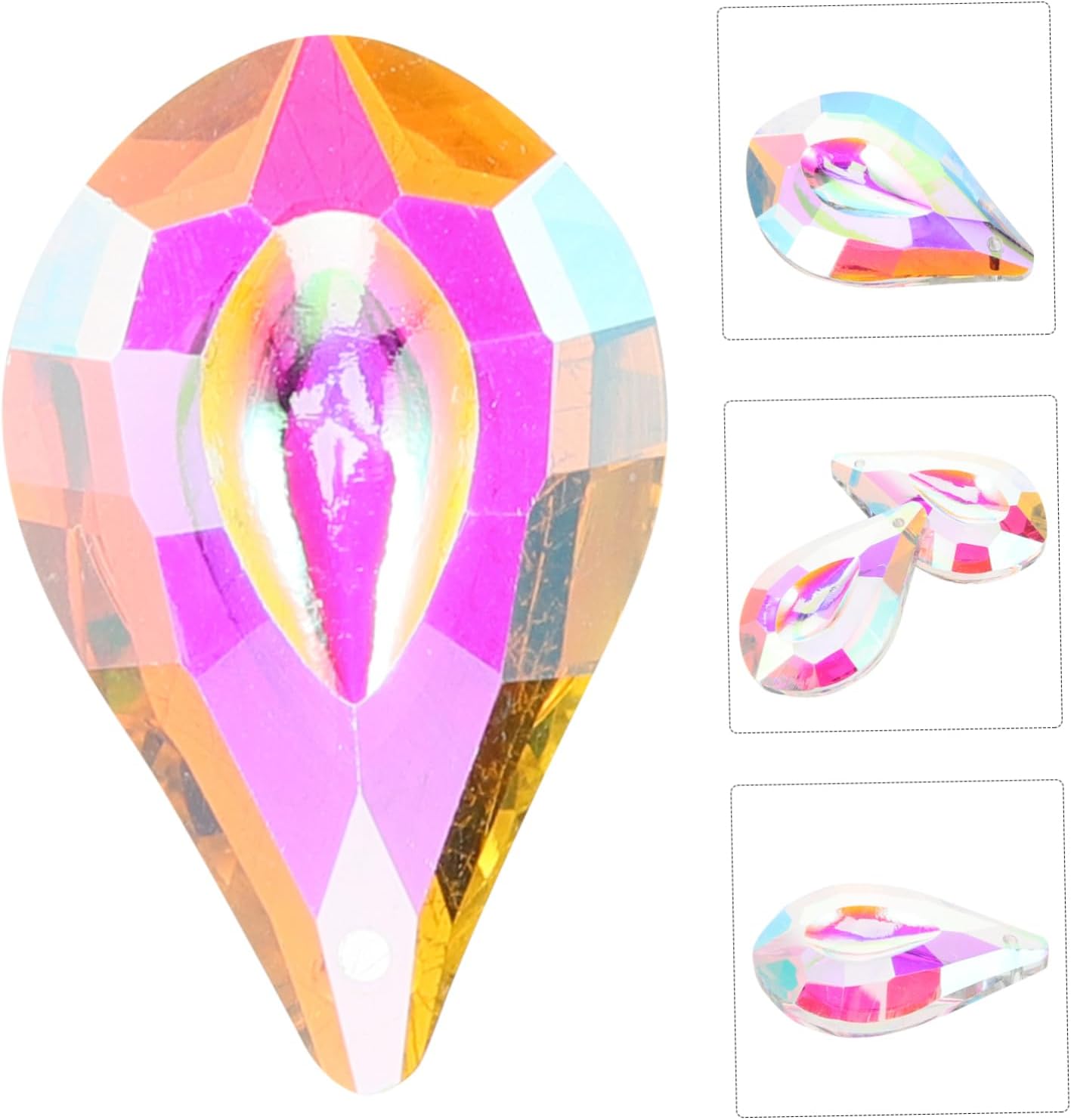 12pcs Crystal Prism Pendant Hanging Light Ornament Glass