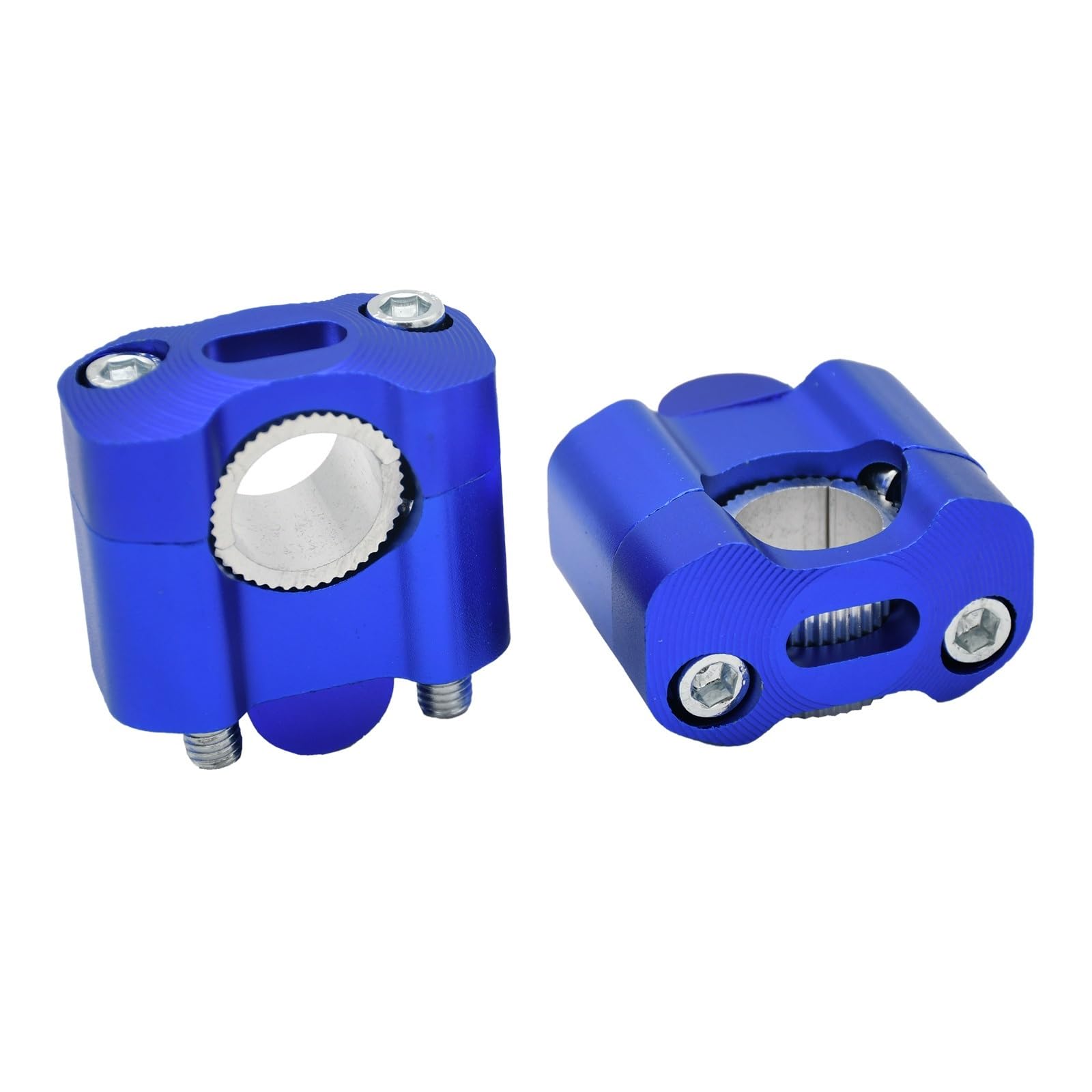 EHYSYN Motorcycle 22mm 28mm 7/8" Handlebar Riser Aluminum Alloy Clamps(Blue)
